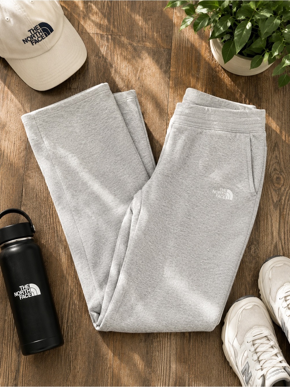 The North Face Women's Gray Straight Leg Sweat Pants